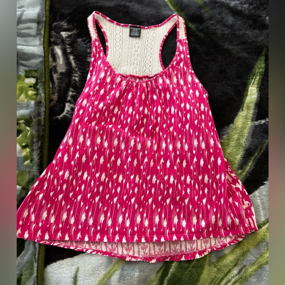 Pink women’s Large Tank Top Flowy